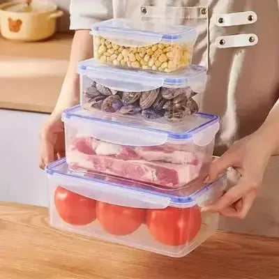 rangement frigo empilable avec couvercle hermetique multi tailles