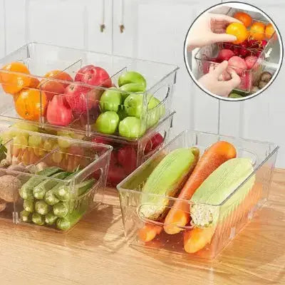 rangement frigo empilable transparent pour fruits et legumes