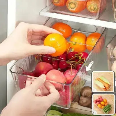 rangement frigo coulissant transparent pour fruits et legumes