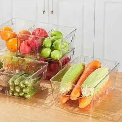 rangement frigo transparent pour fruits et legumes empilable