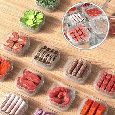 : rangement frigo optispace avec boites hermetiques pour portions alimentaires
