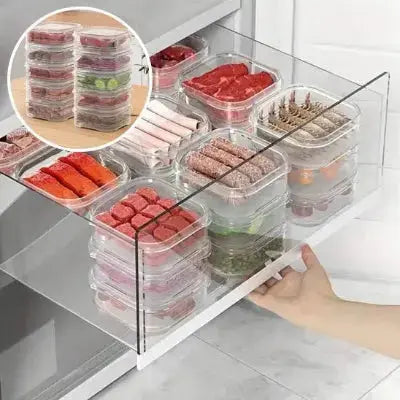 rangement frigo optispace en tiroir pour boites hermetiques empilables