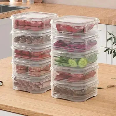 rangement frigo optispace empilable avec boites hermetiques transparentes