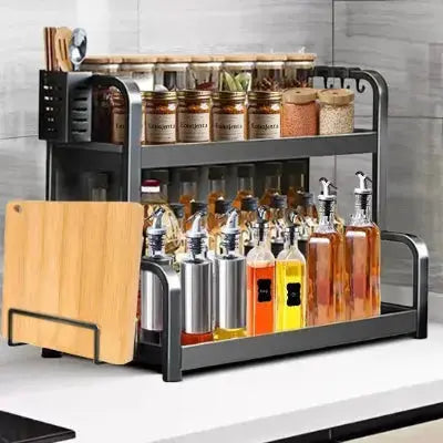 rangement pour epices deux niveaux porte planche pratique elegant