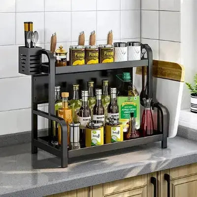 rangement pour epices deux niveaux porte ustensiles pratique elegant