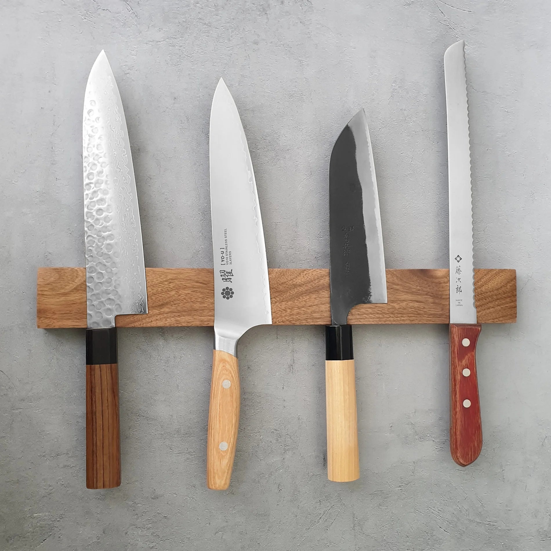 Magnetic Knife Holder for Wall with Extra Strong Magnet - 16 Inch - Knife Magnetic Strip in Acacia for Knives Lunivers-du-Rangement