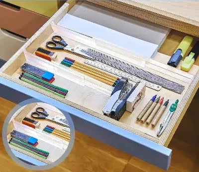 separateurs tiroir extensibles transparents organisateur modulable cuisine bureau multifonction