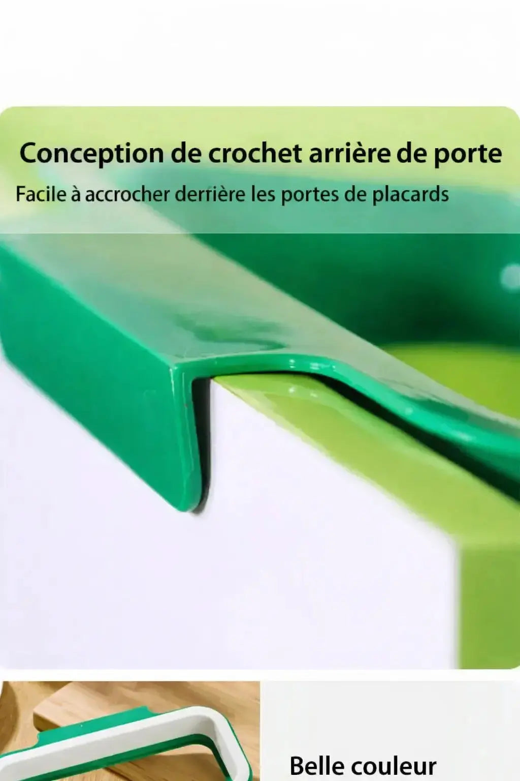 supportsacpoubellesuspenducuisineporteplacardblancvert