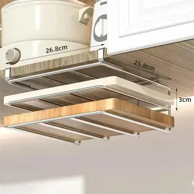 support rangement metallique suspendu double plateau 26 8cm 25 8cm 3cm
