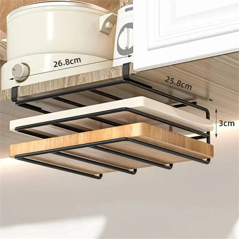 Support de rangement métallique suspendu à crochets. Lunivers-du-Rangement