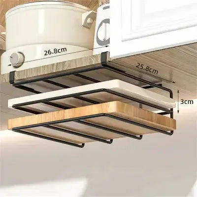 support rangement metallique suspendu double plateau noir 26 8cm 25 8cm 3cm