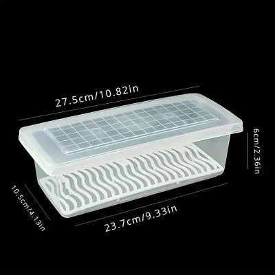 boite conservation frigo etanche 27 5x10 5x6cm plastique transparent cuisine
