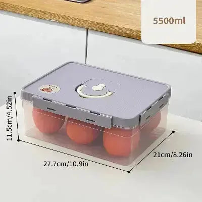 boite de rangement alimentaire empilable pour refrigerateur grise 5500ml 27 7x21x11 5cm