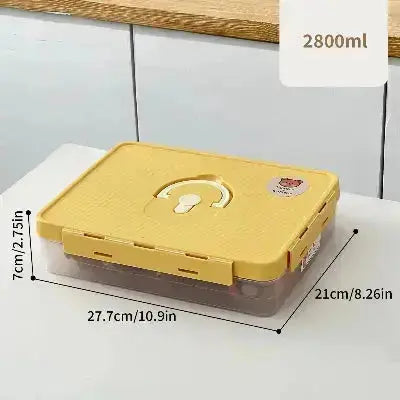 boite de rangement alimentaire empilable pour refrigerateur jaune 2800ml 27 7x21x7cm