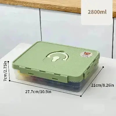 boite de rangement alimentaire empilable pour refrigerateur verte 2800ml 27 7x21x7cm
