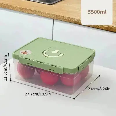 boite de rangement alimentaire empilable pour refrigerateur verte 5500ml 27 7x21x11 5cm