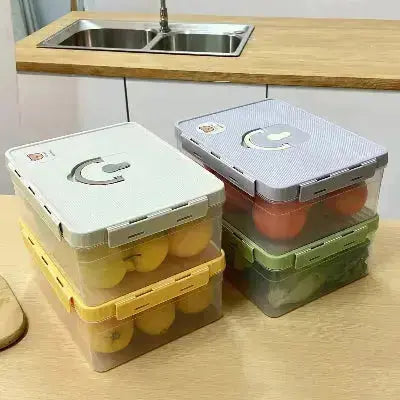 boite de rangement alimentaire empilable pour refrigerateur lot colore