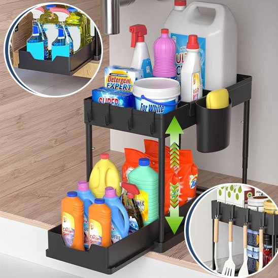 etagerederangementsouseviera2niveauxpourproduitsmenagersbouteillesdetergentsetaccessoiresavechauteurajustable