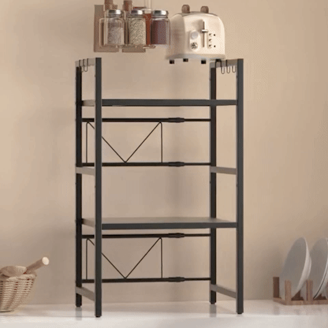 etagere micro onde ajustable avec rangement support stable gif