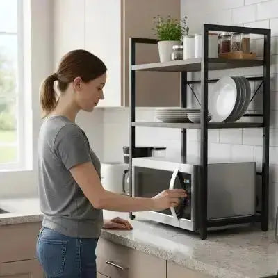 etagere micro onde ajustable stable robuste rangement optimise cuisine