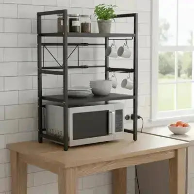 etagere micro ondes ajustable avec support tasses rangement robuste
