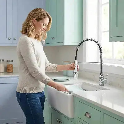 mitigeur cuisine flexible inox rotation 360 douchette pratique elegant
