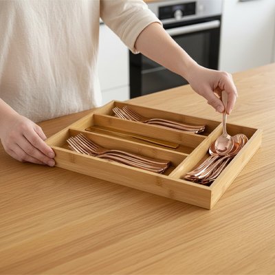 organisateurcouvertsbamboucomptoirdecoraccessiblefacileranger