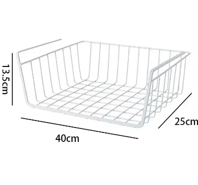 panier rangement sous etagere xl dimensions 40cm longueur 25cm profondeur 13.5cm hauteur
