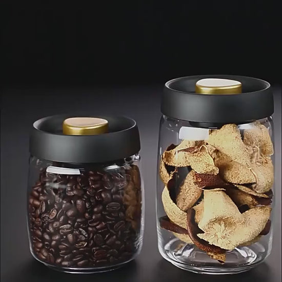 bocaux en verre transparent hermetiques  sous vide video