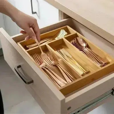 range couvert bambou organisateur tiroir elegant pratique cuisine