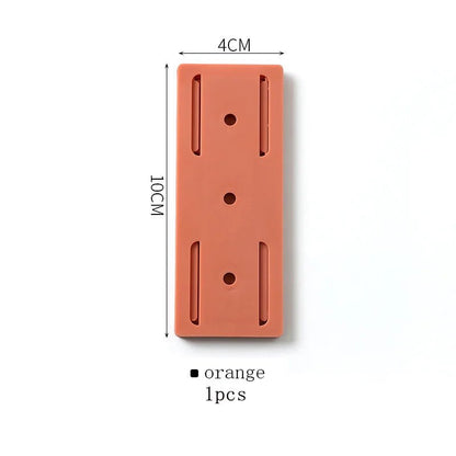 Self-Adhesive Power Socket Strip Fixator Wall Mounted Self Adhesive Punch Free Row Plug Holder for Kitchen Home Office - Lunivers-du-Rangement