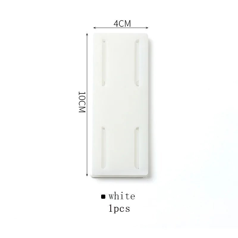 Self-Adhesive Power Socket Strip Fixator Wall Mounted Self Adhesive Punch Free Row Plug Holder for Kitchen Home Office - Lunivers-du-Rangement