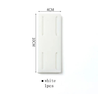 Self-Adhesive Power Socket Strip Fixator Wall Mounted Self Adhesive Punch Free Row Plug Holder for Kitchen Home Office - Lunivers-du-Rangement