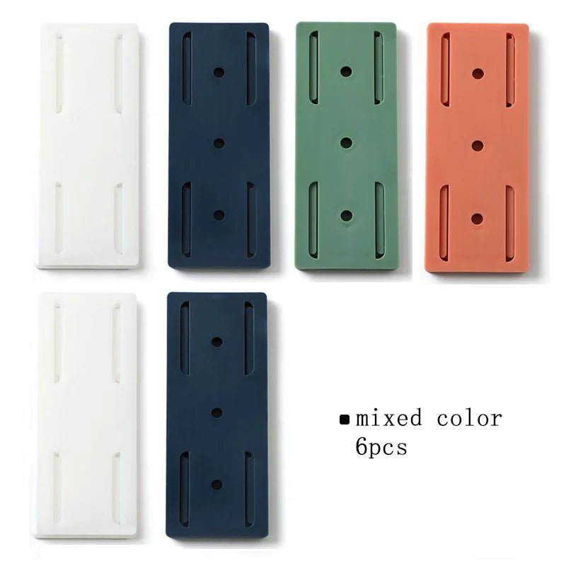 Self-Adhesive Power Socket Strip Fixator Wall Mounted Self Adhesive Punch Free Row Plug Holder for Kitchen Home Office - Lunivers-du-Rangement