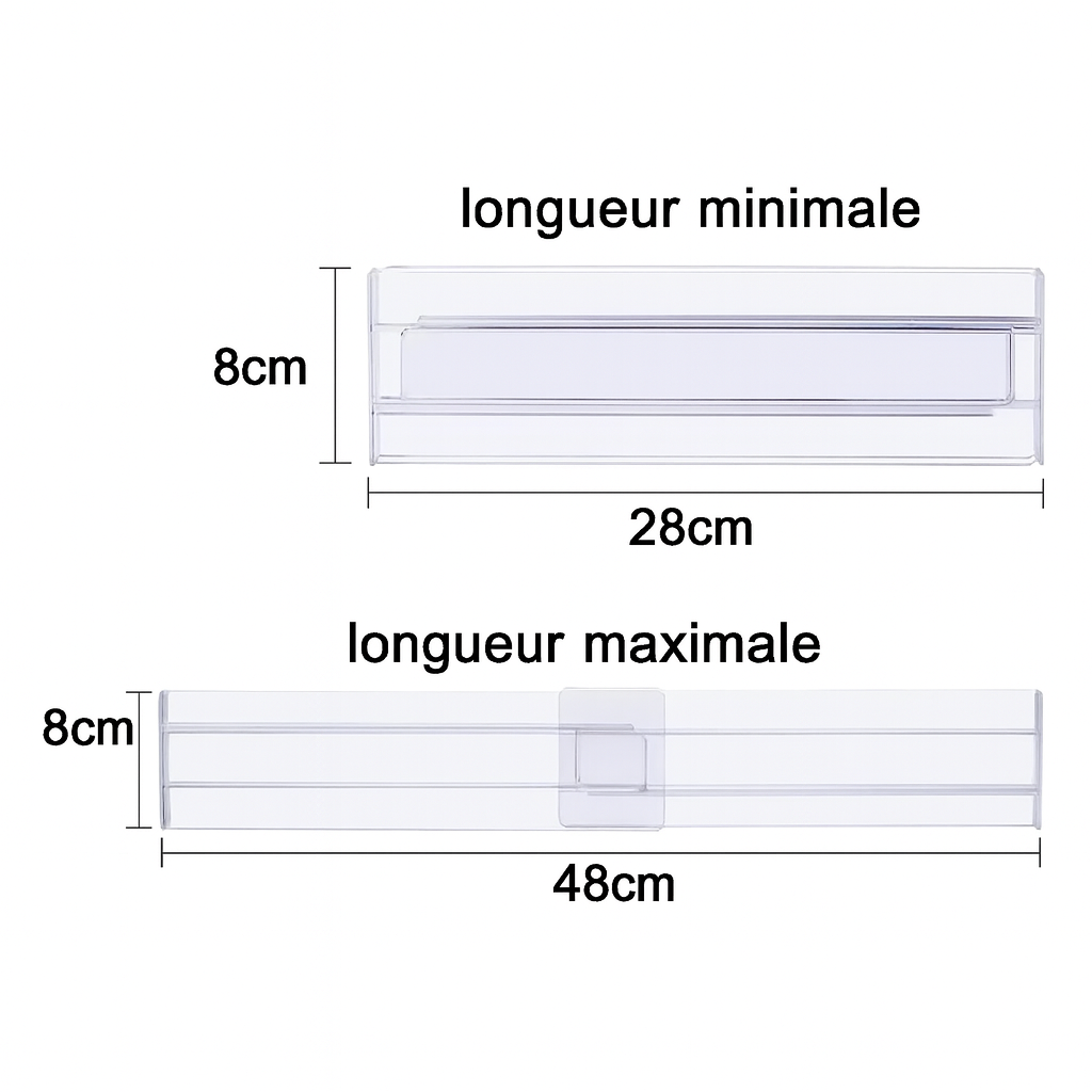 separateurdetiroirtransparentlongueurminimale28cmlongueurmaximale48cm