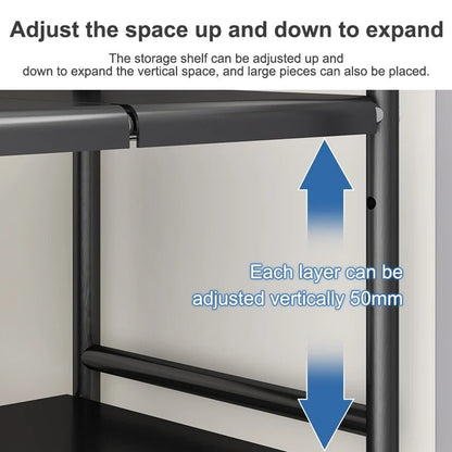 Shelf Under The Sink Flexible Layered Rack Cabinet Organizer Sundries Telescopic Holder Countertop Storage Rack Under Sink Shelf - Lunivers-du-Rangement