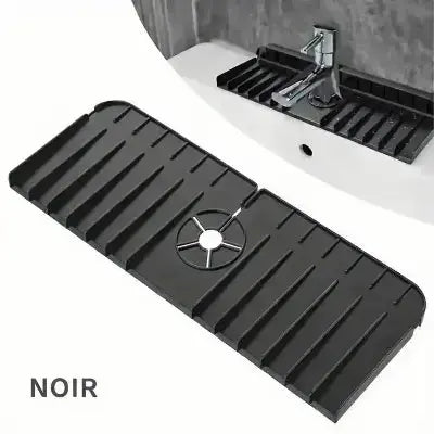 tapis evier silicone noir pliable egouttage rapide antiderapant
